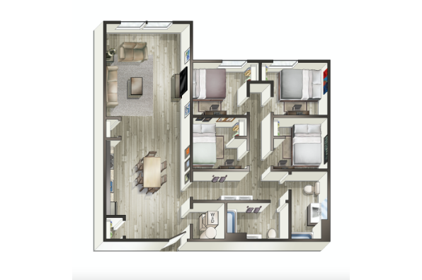 Advantage Point, 4 Bedroom 2 Bath (Photo 4)