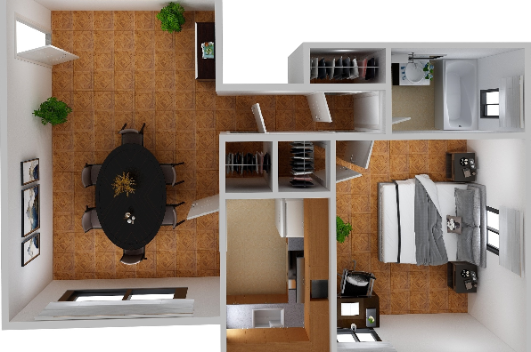 Marble Hall, 1 Bedroom (Photo 6)