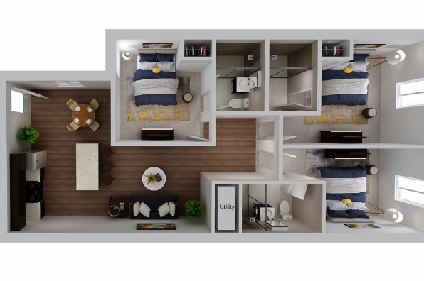 HH Eleanor At Walnut, 3 Bedroom (Photo 3)