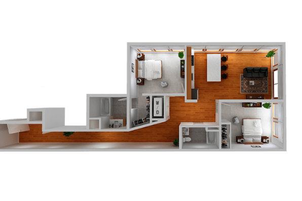 Cayuga Loft, 2 Bedroom 2 Bath (Photo 4)