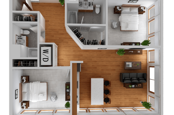 Cayuga Loft, 2 Bedroom 2 Bath (Photo 2)